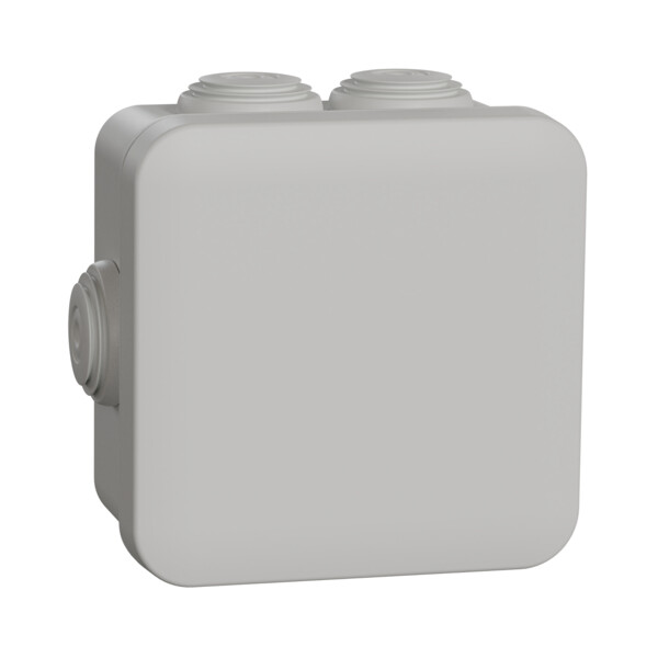 Boîte de dérivation 80x80x45 Schneider Mureva Box étanche 7 entrées avec borniers Gris IP55 - Schneider Electric - ENN05204