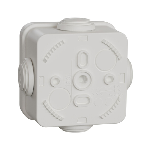Boîte de dérivation 65x65x45 Schneider Mureva box étanche 4 embouts Blanc polaire IP55 - Schneider Electric - IMT05022