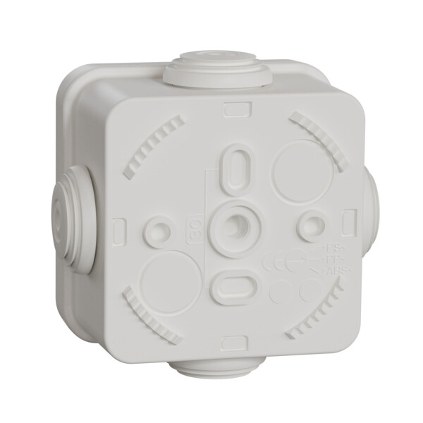 Boîte de dérivation 65x65x45 Schneider Mureva box étanche 4 embouts Blanc polaire IP55 - Schneider Electric - IMT05022