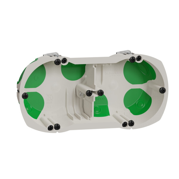 Boîte étanche Schneider Multifix 2 postes Ø67 mm entraxe 71 prof 40 mm - Schneider Electric - IMT35000