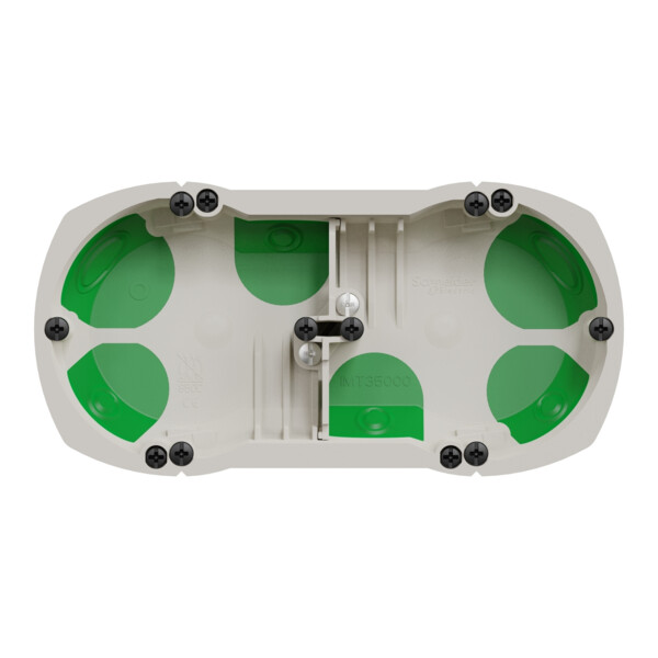 Boîte étanche Schneider Multifix 2 postes Ø67 mm entraxe 71 prof 40 mm - Schneider Electric - IMT35000