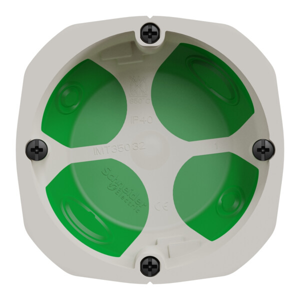 Boîte encastrement étanche Schneider Multifix 1 poste Ø67 mm prof 47 mm - Schneider Electric - IMT35032