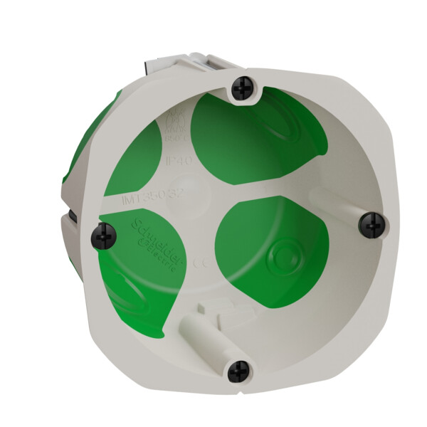 Boîte encastrement étanche Schneider Multifix 1 poste Ø67 mm prof 47 mm - Schneider Electric - IMT35032