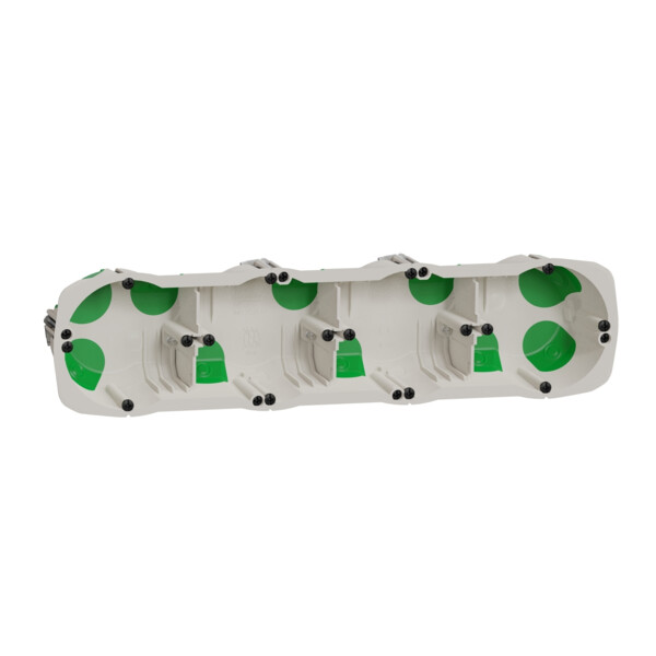 Boîte encastrement étanche Schneider Multifix 4 postes Ø67 mm entraxe 71mm - Schneider Electric - IMT35033