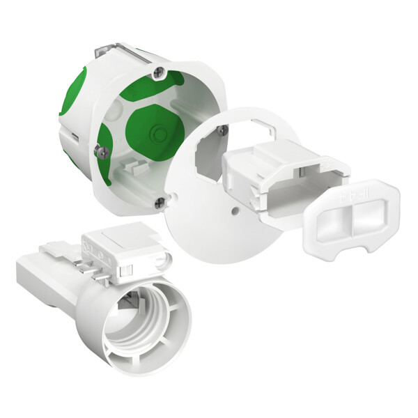 Boîte applique Schneider Multifix Air couvercle affleurant, connecteur, douille e27 - Schneider Electric - IMT35026