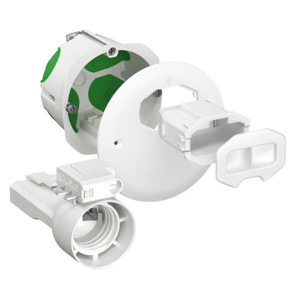 Boîte applique Schneider Multifix Air couvercle non affleurant, connecteur, douille e27 - Schneider Electric - IMT35027