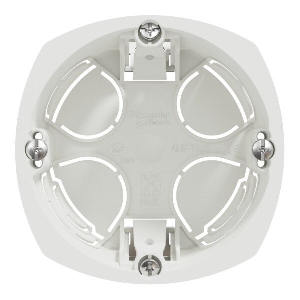 Boîte encastrement Schneider Multifix 1 poste Ø67 mm prof 40 mm blanche - Schneider Electric - IMT35914