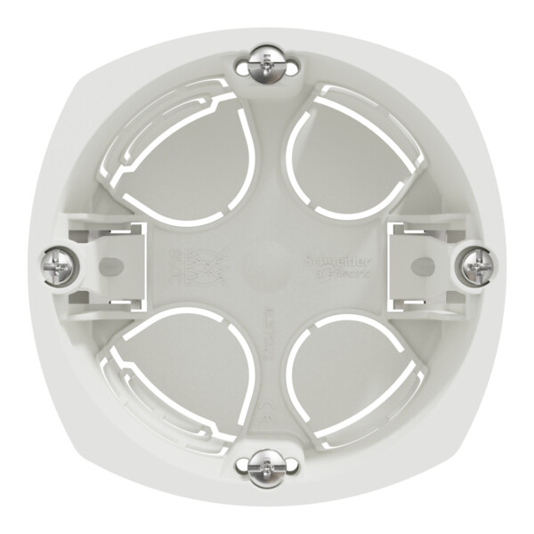 Boîte encastrement Schneider Multifix 1 poste Ø67 mm prof 50 mm blanche - Schneider Electric - IMT35915