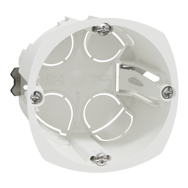 Boîte encastrement Schneider Multifix 1 poste Ø67 mm prof 50 mm blanche - Schneider Electric - IMT35915