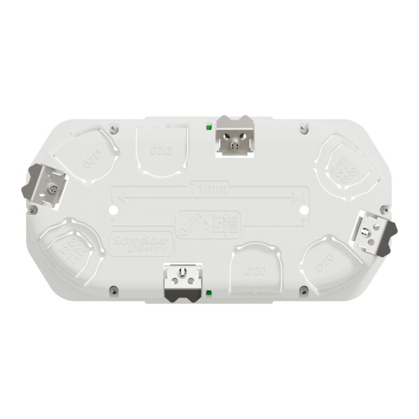 Boîte encastrement Schneider Multifix 2 postes Ø67 mm p40 mm entraxe 71 mm blanche - Schneider Electric - IMT35924
