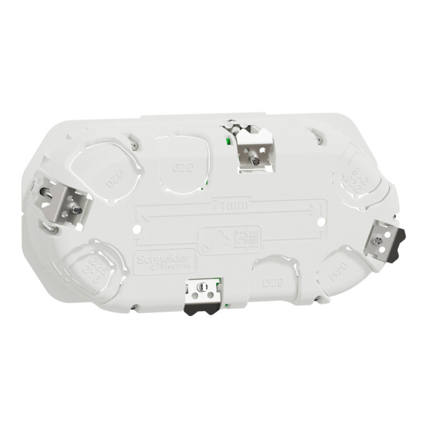 Boîte encastrement Schneider Multifix 2 postes Ø67 mm p40 mm entraxe 71 mm blanche - Schneider Electric - IMT35924