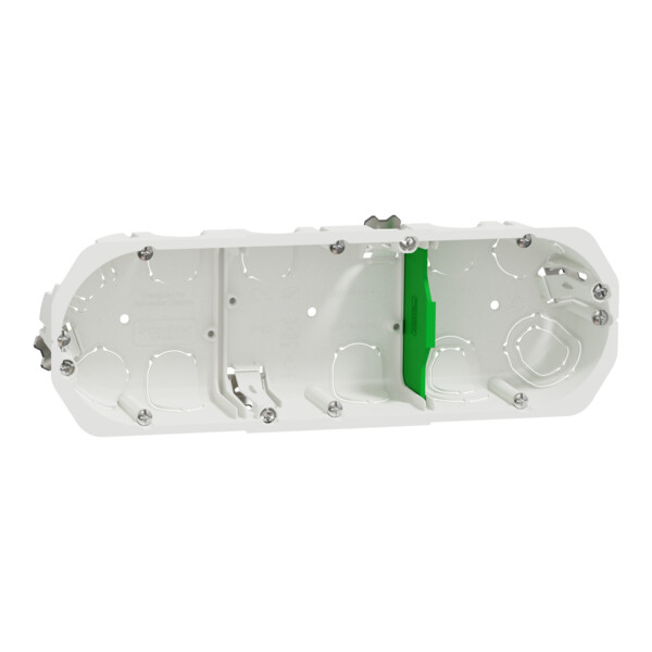 Boîte encastrement Schneider Multifix 3 postes Ø67 mm p40 mm entraxe 71 mm blanche - Schneider Electric - IMT35934