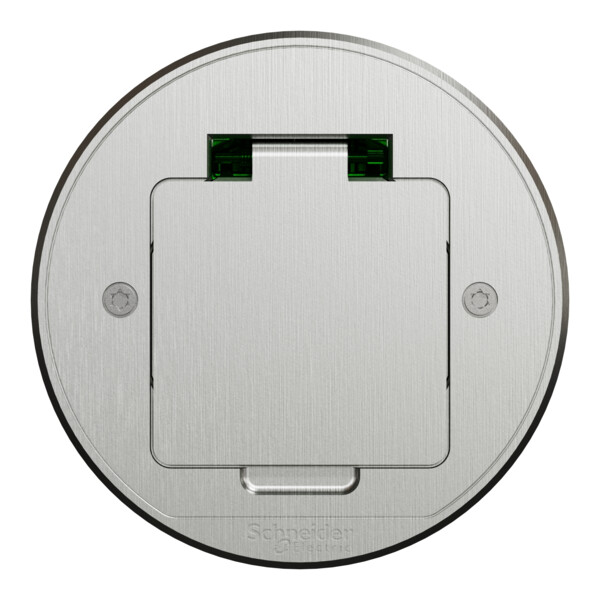 Unica system+ - prise de sol xs ik08 ip44 - 2p+t - ronde métal - Schneider Electric - INS52103