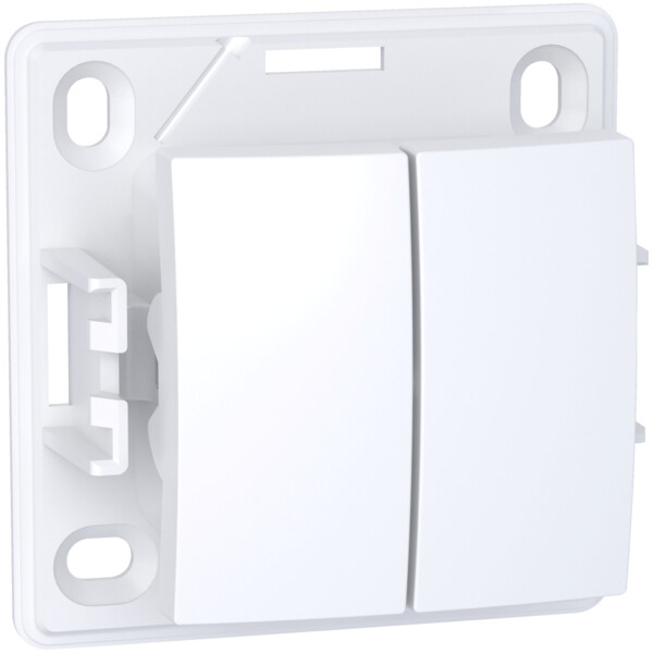 Alréa, Double va-et-vient, blanc polaire - Schneider Electric - ALB61056P
