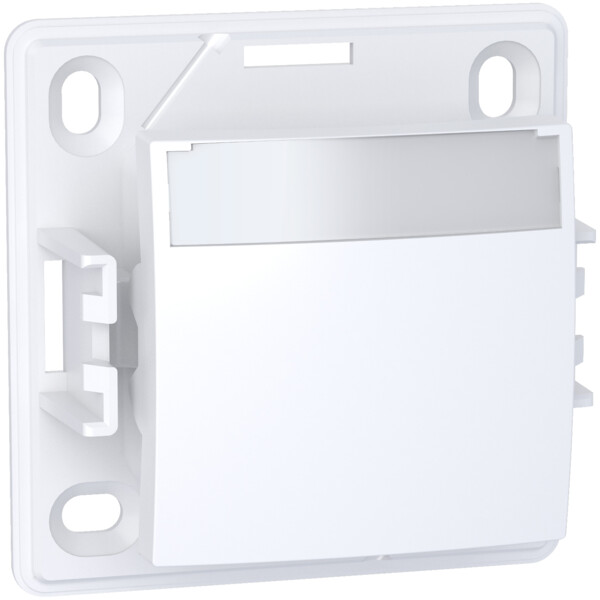 Alréa, Poussoir a fermeture porte-etiquette sans lampe, blanc polaire - Schneider Electric - ALB61062P