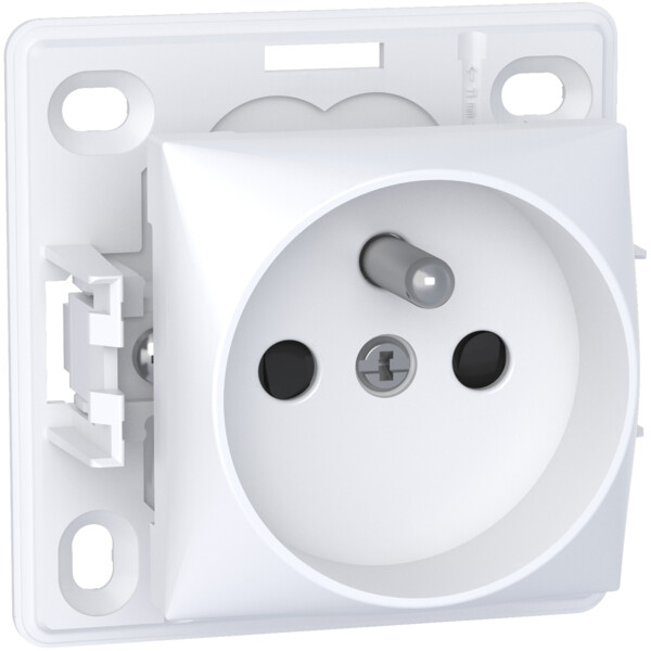 Alréa, prise de courant 2P + T, connexion à vis, blanc polaire - Schneider Electric - ALB61272P
