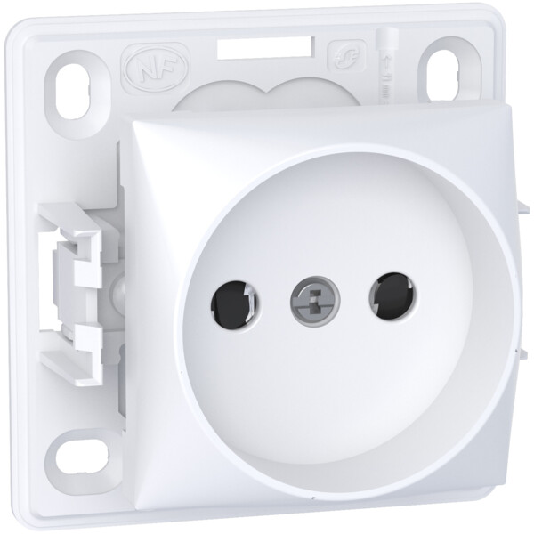 Alréa, prise de courant 2P, connexion rapide, blanc polaire - Schneider Electric - ALB61274P