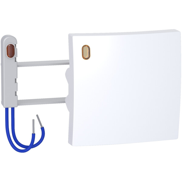 Alréa, Kit voyant demi touche + lampe à néon 230V 1,5mA, blanc polaire - Schneider Electric - ALB61416P