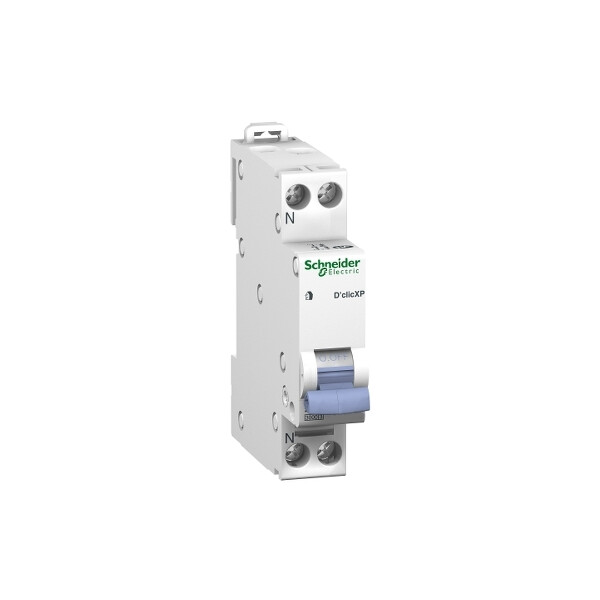 Schneider DuoLine XP disjoncteur D'clic 1P+N 16A, courbe C, peignable