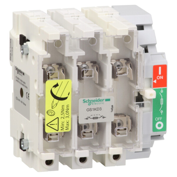 Schneider Electric Bloc de Base Interrupteur-Sectionneur Fusible Gs1 3P - 3F - Nfc - 125A - Schneider Electric - GS1KD3