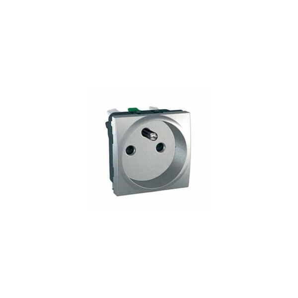Unica Alu Prise De Courant 2p+t 10/16a Connexion Rapide 2 Modules - Blister - Schneider Electric - MGU3.059.30FD