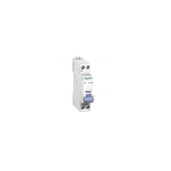 Disjoncteur modulaire Schneider Multi 9 - Déclic - 1 pôle + N - 10 A - courbe C - Schneider Electric - SHN0320725