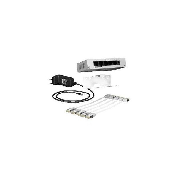 Switch Informatique 5 Ports 1 Gbit/s LexCom Home Schneider – Livré avec 5 Cordons et un Support - Schneider Electric - VDIR323005