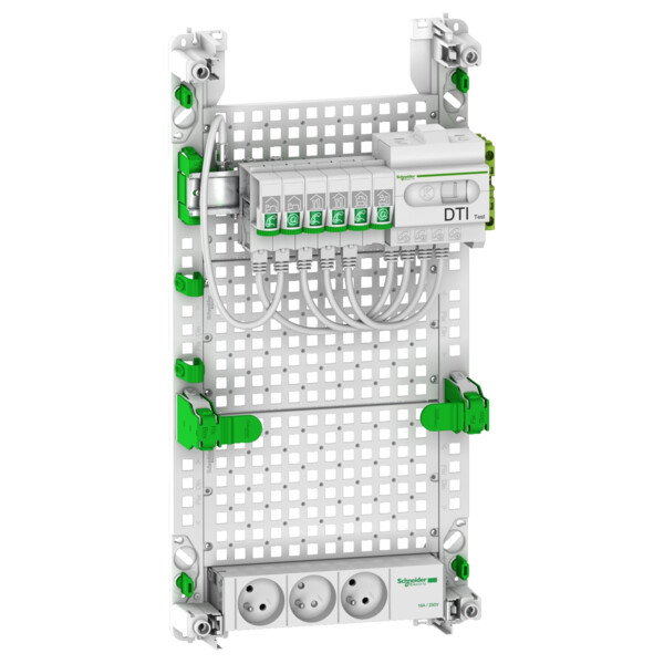 Schneider LexCom Home coffret communication - grade 2 TV Box Essential - 6 RJ45 - Resi9 13 modules 3 rangées - Schneider Electric - VDIR390036
