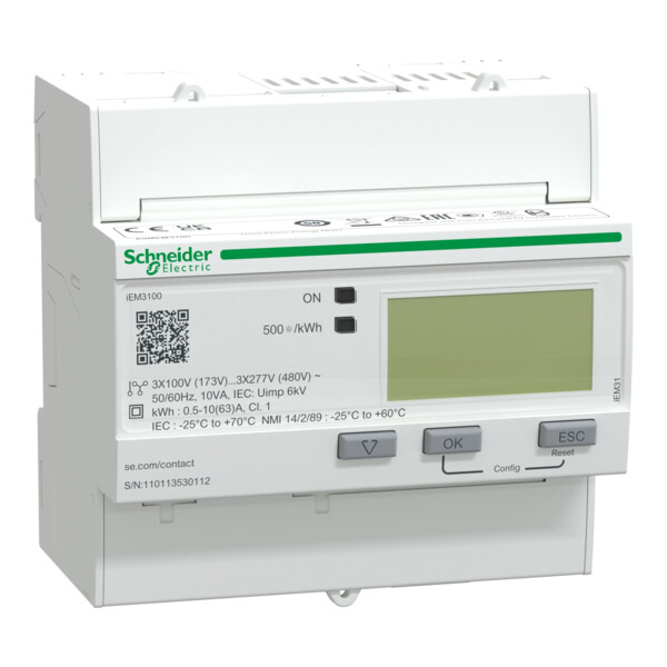 Acti9, iEM Compteur d'énergie iEM3100 63A - Schneider Electric - A9MEM3100