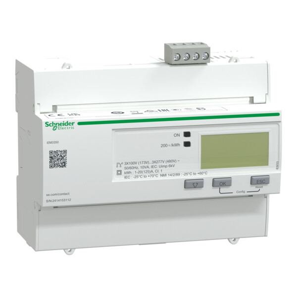 Compteur d'énergie triphasé Acti9 iEM3250 - 125A - Modbus - Schneider Electric - A9MEM3350