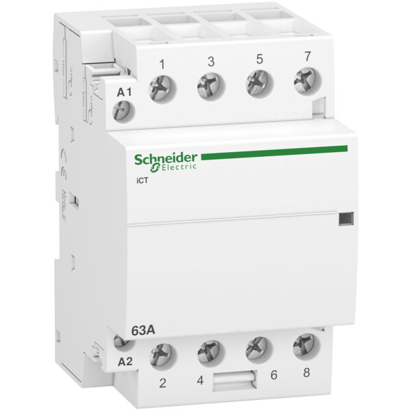 Contacteur auxiliarisable 4P 63A Schneider Acti9 iCT 220/240Vca 4NO 50Hz - Schneider Electric - A9C20864