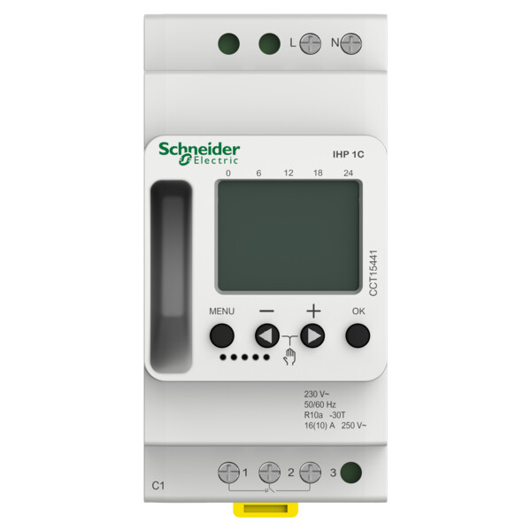 Interrupteur horaire programmable Schneider Acti9 IHP 1 canal - Schneider Electric - CCT15441