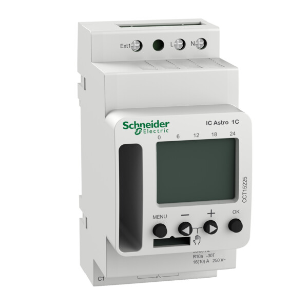 Interrupteur crépusculaire programmable Schneider Acti9 ic Astro - 1 canal - smart - Schneider Electric - CCT15225