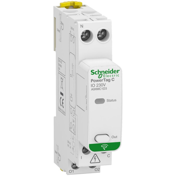 Powertag c - capteur contacts radio-fréquence modulaire - 1 entrée 1 sortie - Schneider Electric - A9XMC1D3
