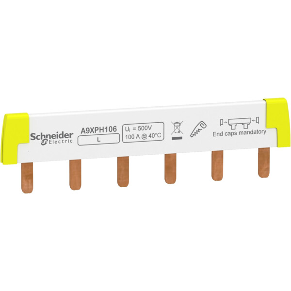 Peigne à dents Schneider Acti9 iC60 1P 100A 6 modules de 18mm - Schneider Electric - A9XPH106