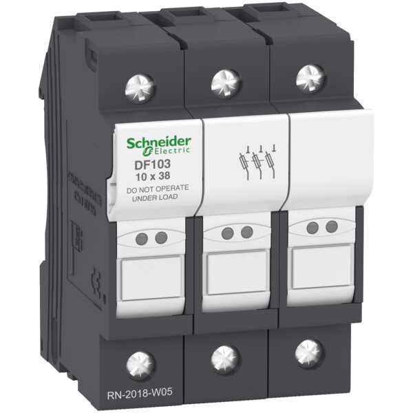 Porte-Cartouche fusible Schneider TeSys 3P 32A pour 10X38mm - Schneider Electric - DF103