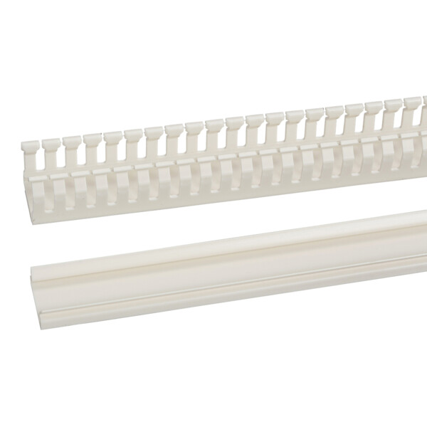 Goulotte PrismaSeT Active Schneider pour Circulation Filerie sur Porte – Longueur 2000 mm – 30x30 mm - Schneider Electric - LVS04233