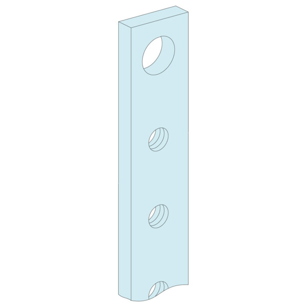 Jeu de Barre de Fond 160 A Linergy BS Schneider Electric - Barre Taraudée de 15mm sur 5 mm - lot de 4 - Schneider Electric - LVS04161