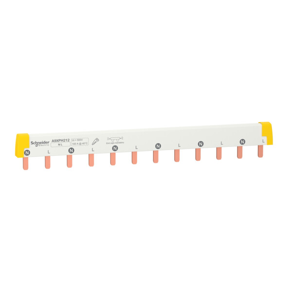Peigne à dents Schneider Acti9 iC60 2P 100A 12 modules de 18 mm  - Schneider Electric - A9XPH212