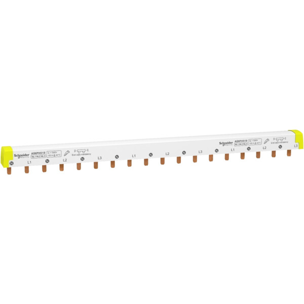 Peigne à Dents 3 x N + P 100 A Acti9 iC60 Schneider Electric pour 18 Modules de 18 mm - Schneider Electric - A9XPH518