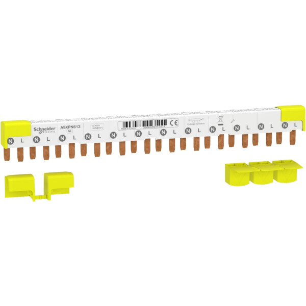 Peigne horizontal Schneider Acti9 iDT40 1P+N 80A 12 modules de 18 mm  - Schneider Electric - A9XPN612
