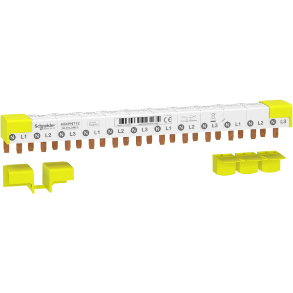 Peigne 3 P+N 80 A 12 Modules de 18 mm Acti9 iDT40 Schneider - Schneider Electric - A9XPN712
