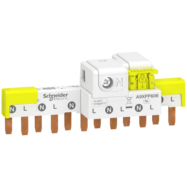 Acti9 idt40 - peigne avec connecteur - 1p+n - 6 modules de 18mm - 80a - Schneider Electric - A9XPP606