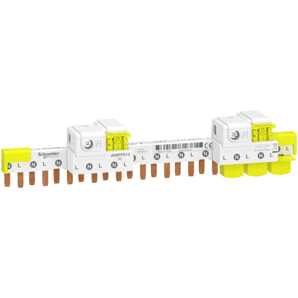 Acti9 idt40 - peigne avec connecteur - 1p+n - 12 modules de 18mm - 80a - Schneider Electric - A9XPP612