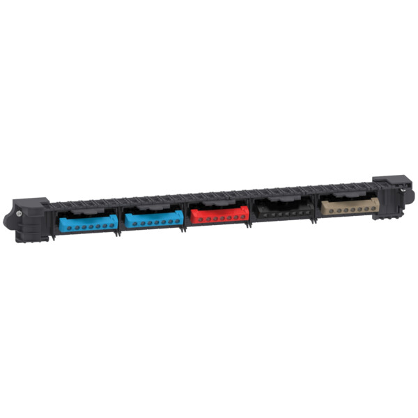 Borniers pour coffret triphasé 24 modules Schneider Prismaset S&XS - 2 Bleu 1 Rouge 1 Noir 1 Gris - Schneider Electric - LVSXK724