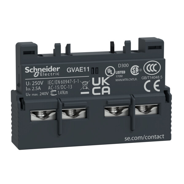 Schneider Electric Contacteur Auxiliaire Additif Frontal F Plus O - Schneider Electric - GVAE11TQ