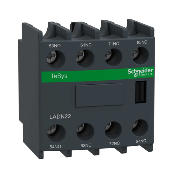 Schneider Electric Bloc de contacts auxiliaires Tesys 2 F Plus 2 O Bornes à Visétriers - Schneider Electric - LADN22