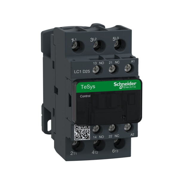 Contacteur 25A 3P Schneider Tesys Lc1D Ac3 440V Bobine 24Vca - Schneider Electric - LC1D25B7