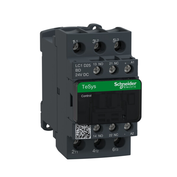 Contacteur 3P 25A 440V Bobine 24VCC Schneider - Schneider Electric - LC1D25BD