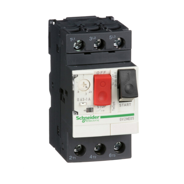 Schneider Electric Disjoncteur Moteur Gv2Me 0,63 à 1 A 3P 3D Déclencheur Magnétothermique - Schneider Electric - GV2ME05